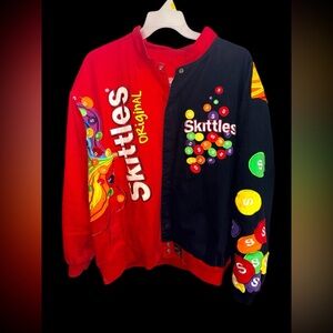 Vintage Skittles JH Design Nascar Varsity Bomber Y2K Sports Jacket